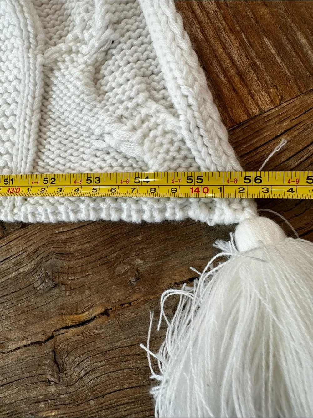 UGG Cream Cable Knit Tassel Throw